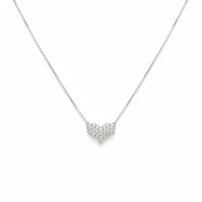 Colar Coração Cravejado - Linha Importada