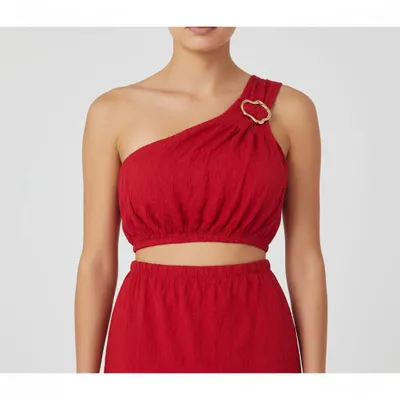 Conjunto Saião + Cropped Elegante Com Bojo