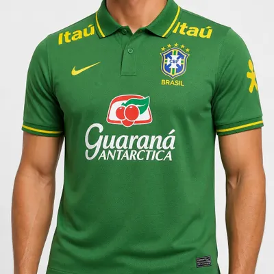 Camisa Verde Brasil Gola Polo 