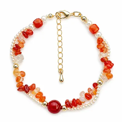 Pulseira Mix Ágata e Pérolas