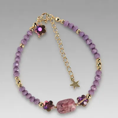 Pulseira Flor de Áurea Folheada a Ouro