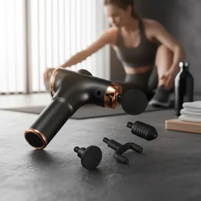 Massageador Pistola com 4 Variações de Pontas e 6 Modos de Frequência Me Ame Sex Toys