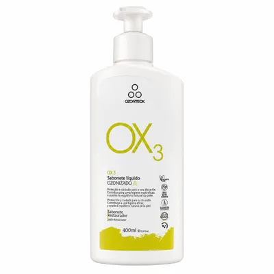 OX3 Sabonete Líquido Ozonizado 400 ml Ozonteck 