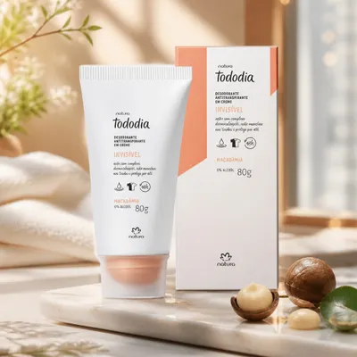 Tododia Invisível Macadâmia Desodorante em Creme 80g