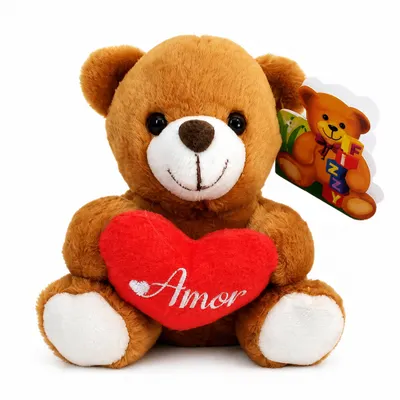 Urso de Pelúcia com Coração 15 cm