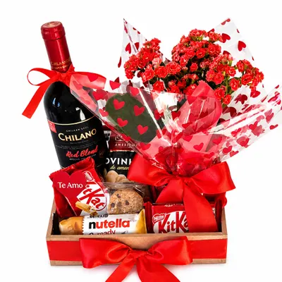 Vinho com flor natural