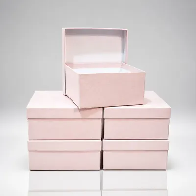 Caixa Cartonada 20x20x9,5 Rosa nude