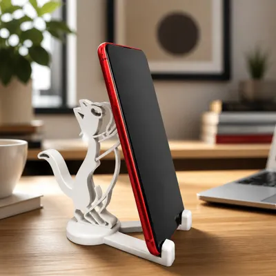 Suporte para celular de gato fofo encaixável