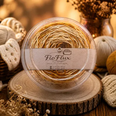 FioFlux B&B Palha : amarelo BB e mostarda (200g)