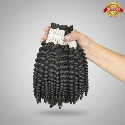 Cabelo humano cacheado 45cm cacho 1