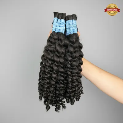 Cabelo humano cacheado 45cm cacho 2