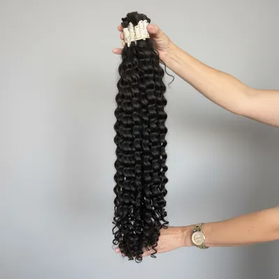 Cabelo humano cacheado 75cm cacho 3