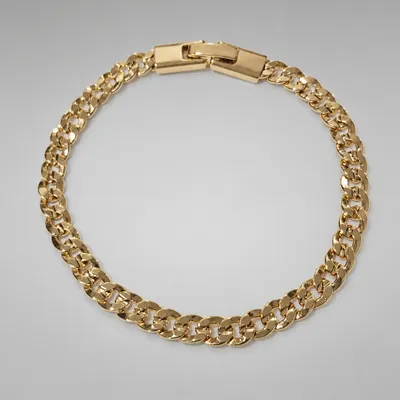 Pulseira Grumilha Corrente Banho Ouro