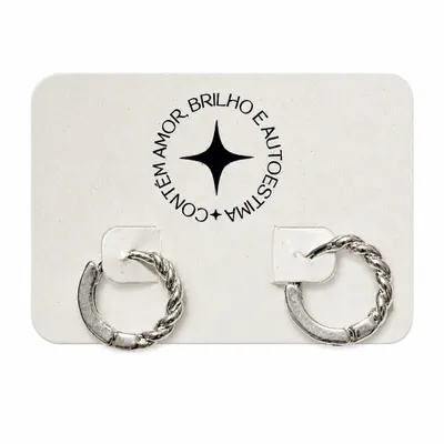 Mini Argola Trançada 