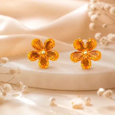 Brinco Flor Laranja