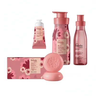 KIT TODO DIA FLORES FLOR DE PÊSSEGO E JASMIM NATURA 