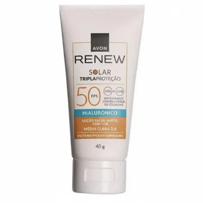 RENEW PROTETOR FPS COM COR MEDIA CLARA 2.0 AVON 40G
