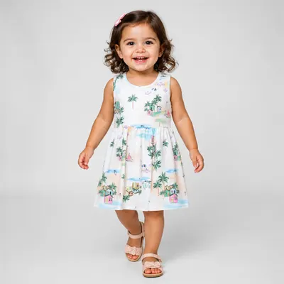 13886 Vestido Infantil - Quebra Cabeca