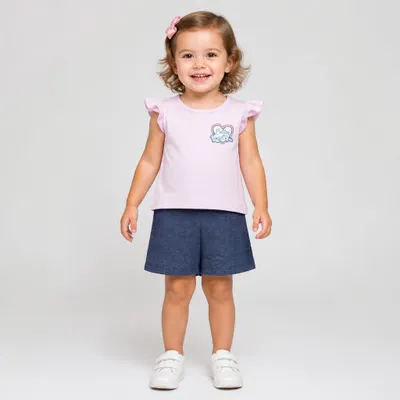 13890 Conjunto Infantil Feminino - Quebra Cabeca