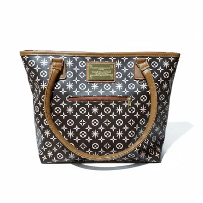 Bolsa Tote Estampa Monograma Marrom