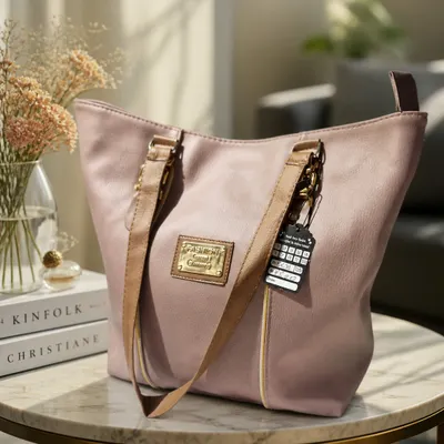 Bolsa Tote Rosê com Alças
