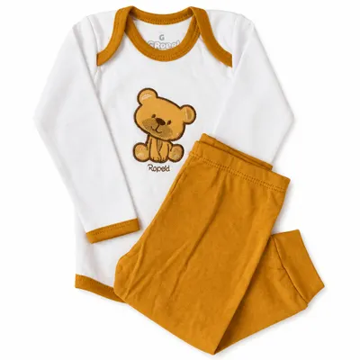 Conjunto Ursinho Amarelo Bebê