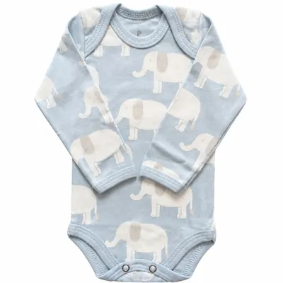 Body Bebe Elefante Azul