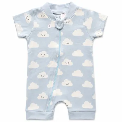 Macacão Bebê Nuvens Azul