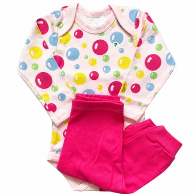 Conjunto Bebê Rosa Bolha 