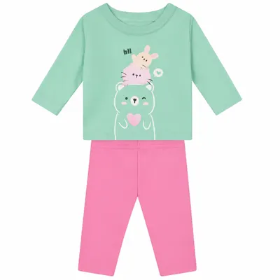Conjunto Blusão Moletom e Calça Legging Molecotton - Brandili