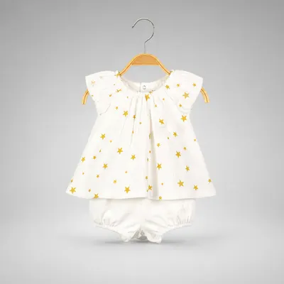 Macacão Bata com Estrelinhas Baby - Keko Baby 