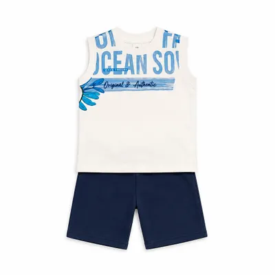 CONJUNTO REGATA MALHA E BERMUDA - Bee Loop. 