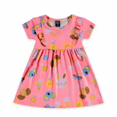 VESTIDO MANGA CURTA EM COTTON - Bee Loop
