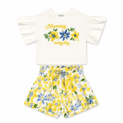 Conjunto Blusa e Short Floral - Up Baby 