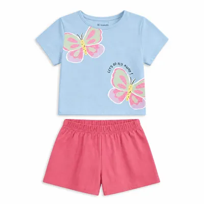 Conjunto Menina Club Blusa Com Brilho e Shorts - Brandili 