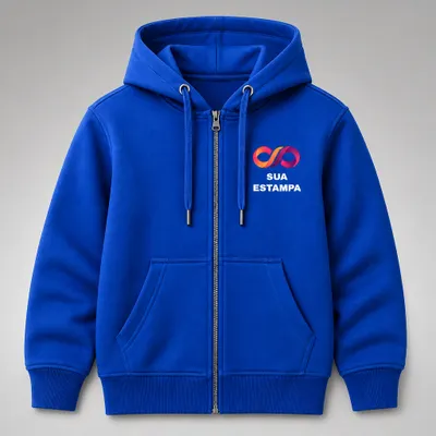 Moletom Canguru Infantil Personalizado com Ziper