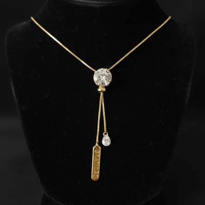 Colar Gravatinha Plaquinha Gratidão Folheado Ouro 18k