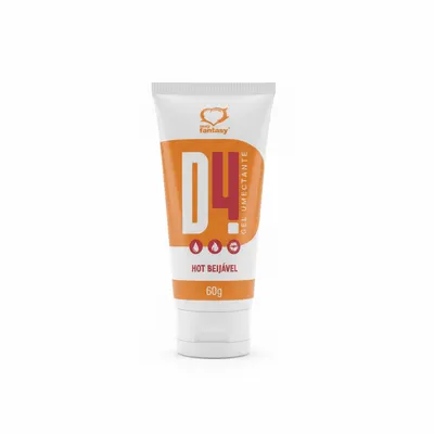 D4 Gel Umectante Hot Beijável Laranja 60g