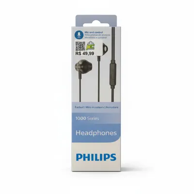 Fone Com Fio Philips TAUE101BK/00 - Som Potente e Confortável para Longas Sessões de Música com o Fone Com Fio Philips TAUE101BK/00