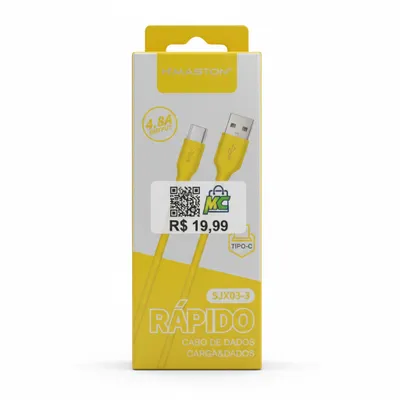 Cabo Tipo C H’maston SJX03-3 cores sortidas