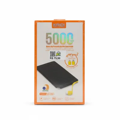 Carregador Portátil Kaidi 5000mAh Branco KD-952