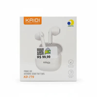 Fone de Ouvido Sem Fio TWS Kaidi KD-779