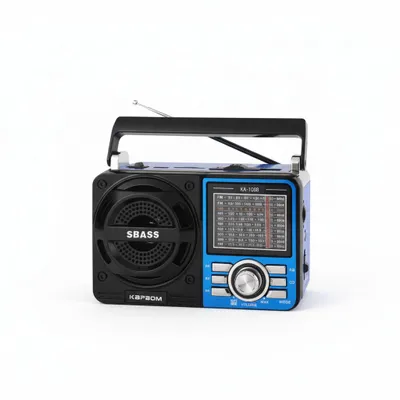 Rádio Portátil Mp3 Usb Cartão Sd Pen Drive Fm Bluetooth Kapbom KA-1088 - Entretenimento versátil em um design compacto.