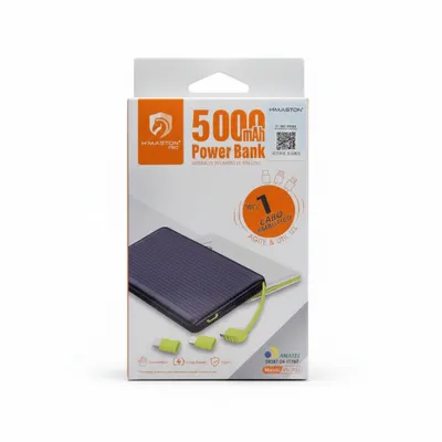 Carregador Portátil Power Bank H'Maston 5000mAh PN-952 - Energia portátil para suas necessidades.