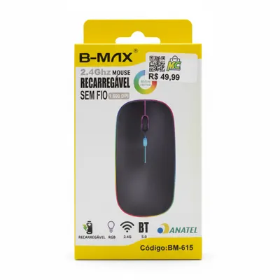 Mouse sem fio recarregável B-Max BM-615