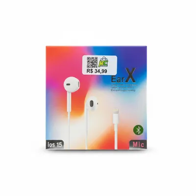 Fone de iPhone EarXIOS15 - Qualidade de som superior para iPhone.