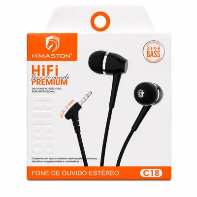Fone de Ouvido Estéreo H'Maston C18