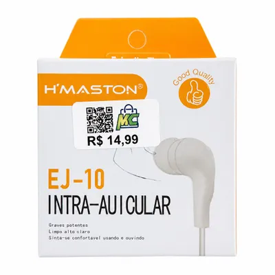 Fone de Ouvido Intra-auricular H'Maston EJ-10