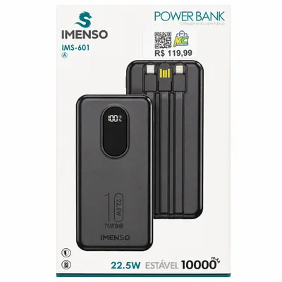 Carregador Portátil 10.000  22.5W Imenso IMS-601