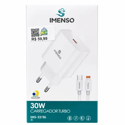 Carregador para IPhone Turbo 30W IMS-221BL